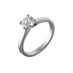 Round brilliant lab-grown diamond solitaire ring 1.00ct in 18K recycled white gold