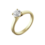 Round brilliant lab-grown diamond solitaire ring 1.00ct in 18K recycled yellow gold