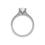 Round brilliant lab-grown diamond solitaire ring 1.50ct in 18K recycled white gold