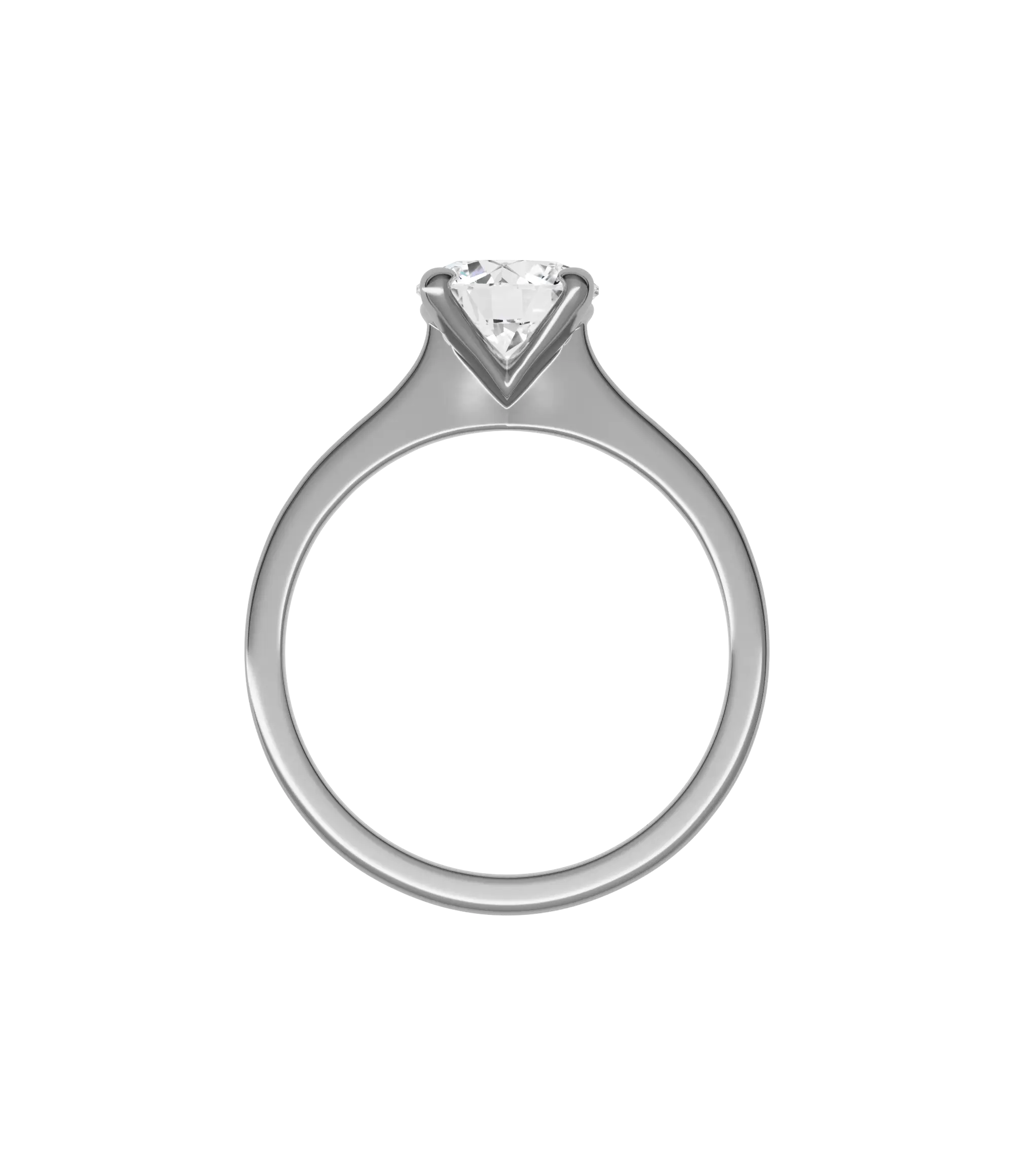 Round brilliant lab-grown diamond solitaire ring 1.50ct in 18K recycled white gold