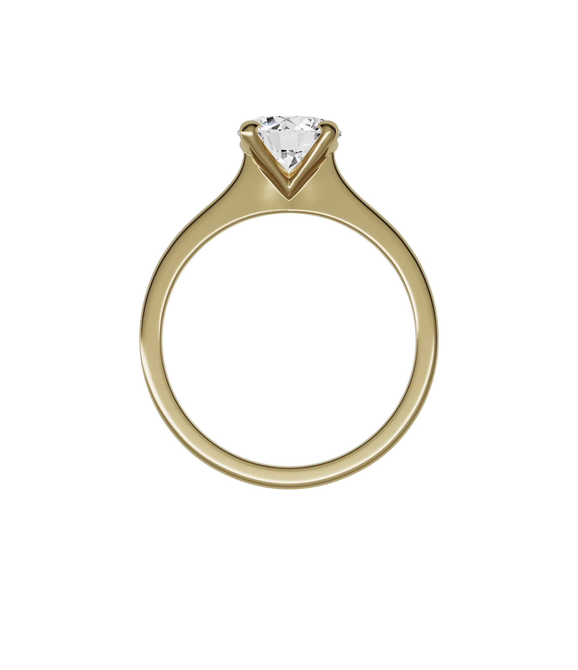 Round brilliant lab-grown diamond solitaire ring 1.50ct in 18K recycled yellow gold