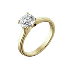 Round brilliant lab-grown diamond solitaire ring 1.50ct in 18K recycled yellow gold
