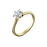 Round brilliant lab-grown diamond solitaire ring 1.00ct 6-prong in 18K recycled yellow gold