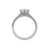Round brilliant lab-grown diamond solitaire ring 1.50ct 6-prong in 18K recycled white gold
