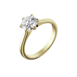 Round brilliant lab-grown diamond solitaire ring 1.50ct 6-prong in 18K recycled yellow gold
