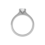 Round brilliant lab-grown diamond pavé ring 1.28ct in 18K recycled white gold