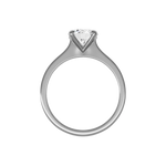Round brilliant lab-grown diamond pavé ring 1.78ct in 18K recycled white gold