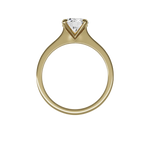 Round brilliant lab-grown diamond pavé ring 1.78ct in 18K recycled yellow gold
