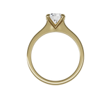 Round brilliant lab-grown diamond pavé ring 1.78ct in 18K recycled yellow gold