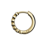 Round brilliant lab-grown diamond bezel hoop earrings, 0.42ct in 18K recycled yellow gold