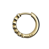 Round brilliant lab-grown diamond bezel hoop earrings, 0.42ct in 18K recycled yellow gold