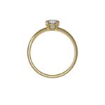 Oval cut certified lab-grown diamond solitaire ring 1.00ct in 18K recycled yellow gold