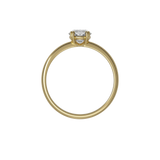 Oval cut certified lab-grown diamond solitaire ring 1.00ct in 18K recycled yellow gold