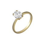 Oval cut certified lab-grown diamond solitaire ring 1.00ct in 18K recycled yellow gold