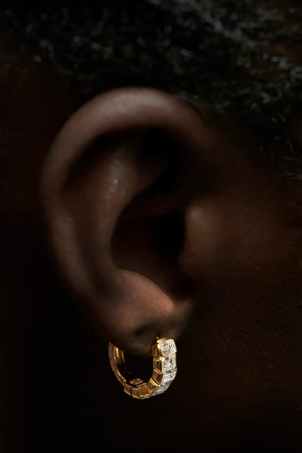 Delve Jewellery Earring 020 with Lab Grown diamond Emerald